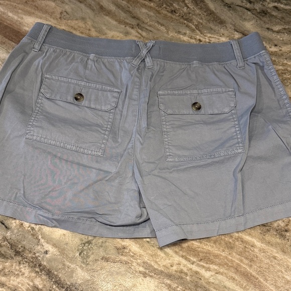 Casual Stretch Shorts - Light Blue, Olive, Coral, Tan - Picture 5 of 11
